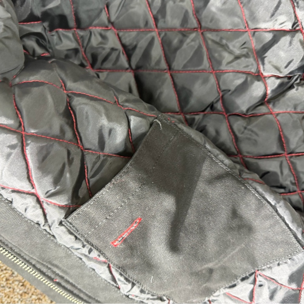 Snap-On Black Canvas Workwear Bomber with Red Lettering - Picture 3 of 16